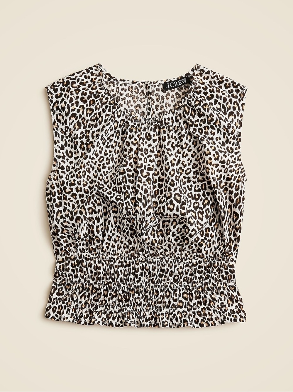 NWT J. Crew Hyacinth Top in Leopard Cotton Poplin - Size Medium